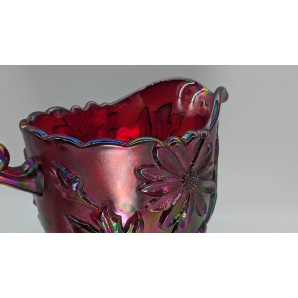Fenton Founder's Water Set 100 year anniversary 2005 Ruby Red Carnival Glass Pit - Picture 10 of 16